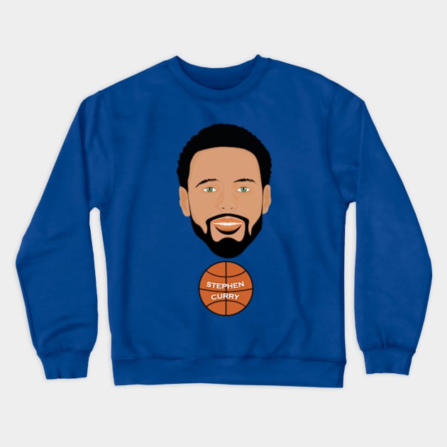 Golden State Warriors Stephen Curry Crewneck Sweatshirt by jakoesart